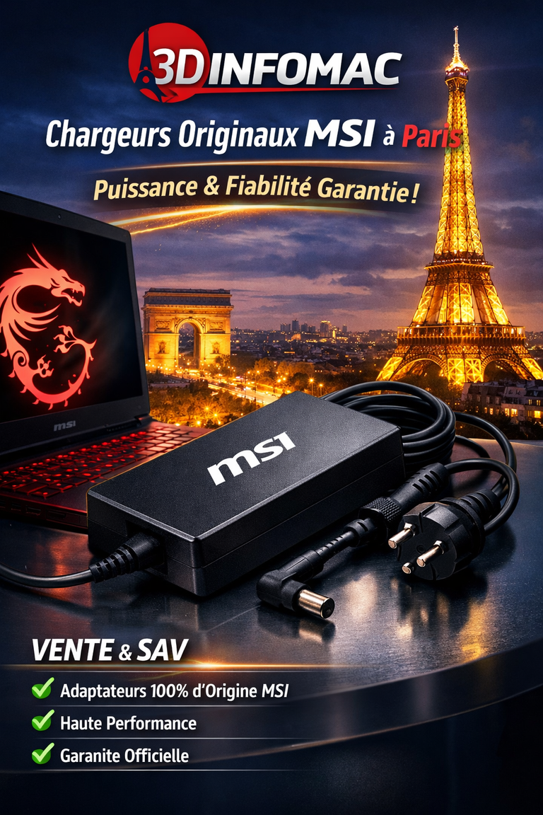 Chargeurs, alimentations pour MSI ordinateurs portables