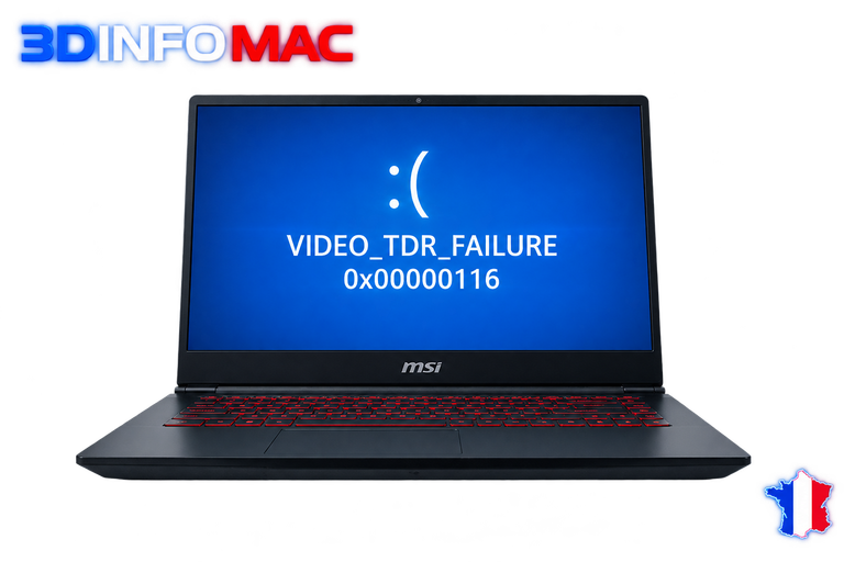 VIDEO_TDR_FAILURE  0x00000116  Pilote graphique, GPU, stabilité de l’affichage