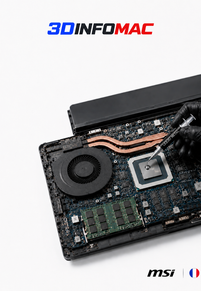 Nettoyage et application de métal liquide sur pc gaming MSI
