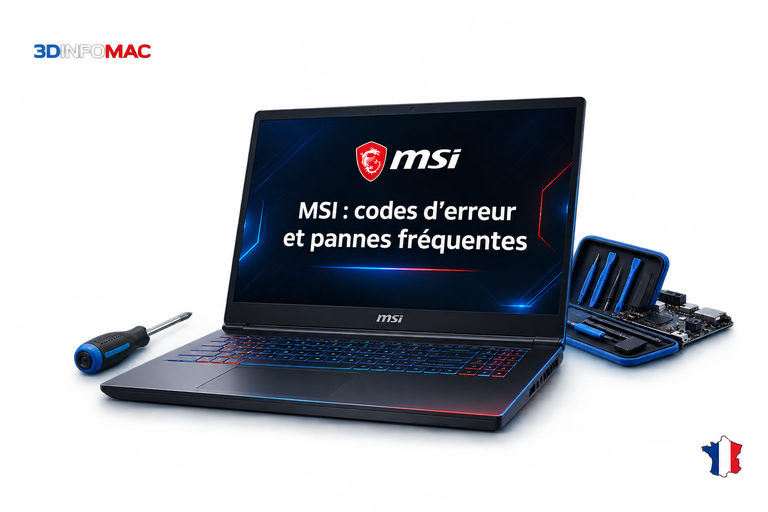 Codes d’erreur et pannes fréquentes des ordinateurs portables msi
