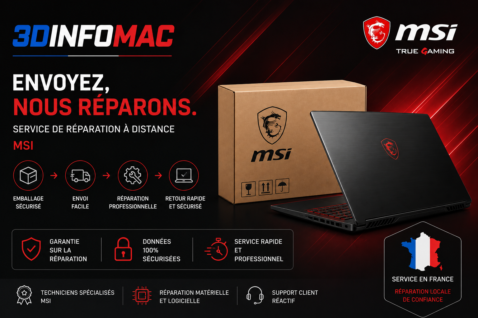 Réparation MSI à distance en France