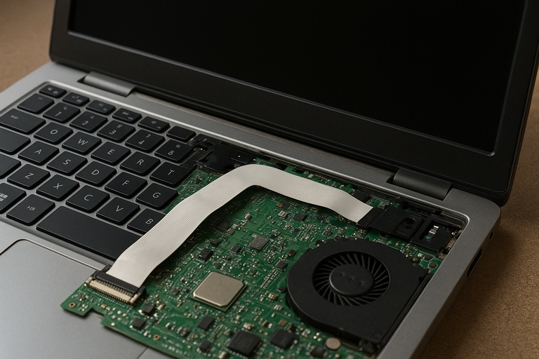 Remplacer une nappe sur un écran LCD du pc portable hp